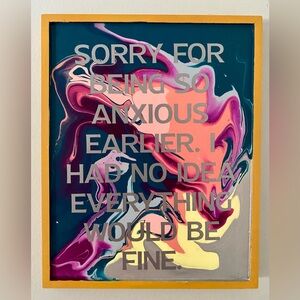 Vibrant Apology Mixed Media Wall Art